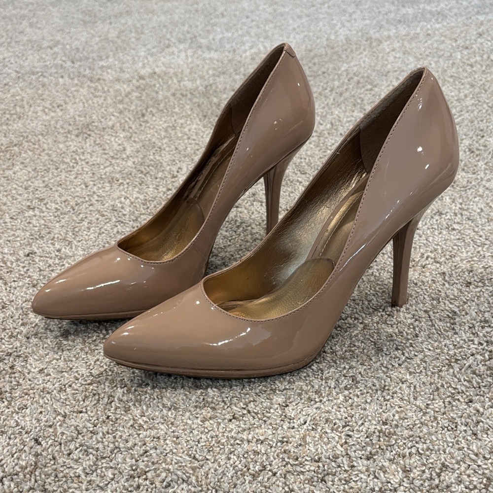 BCBGeneration Glossy Nude Heels